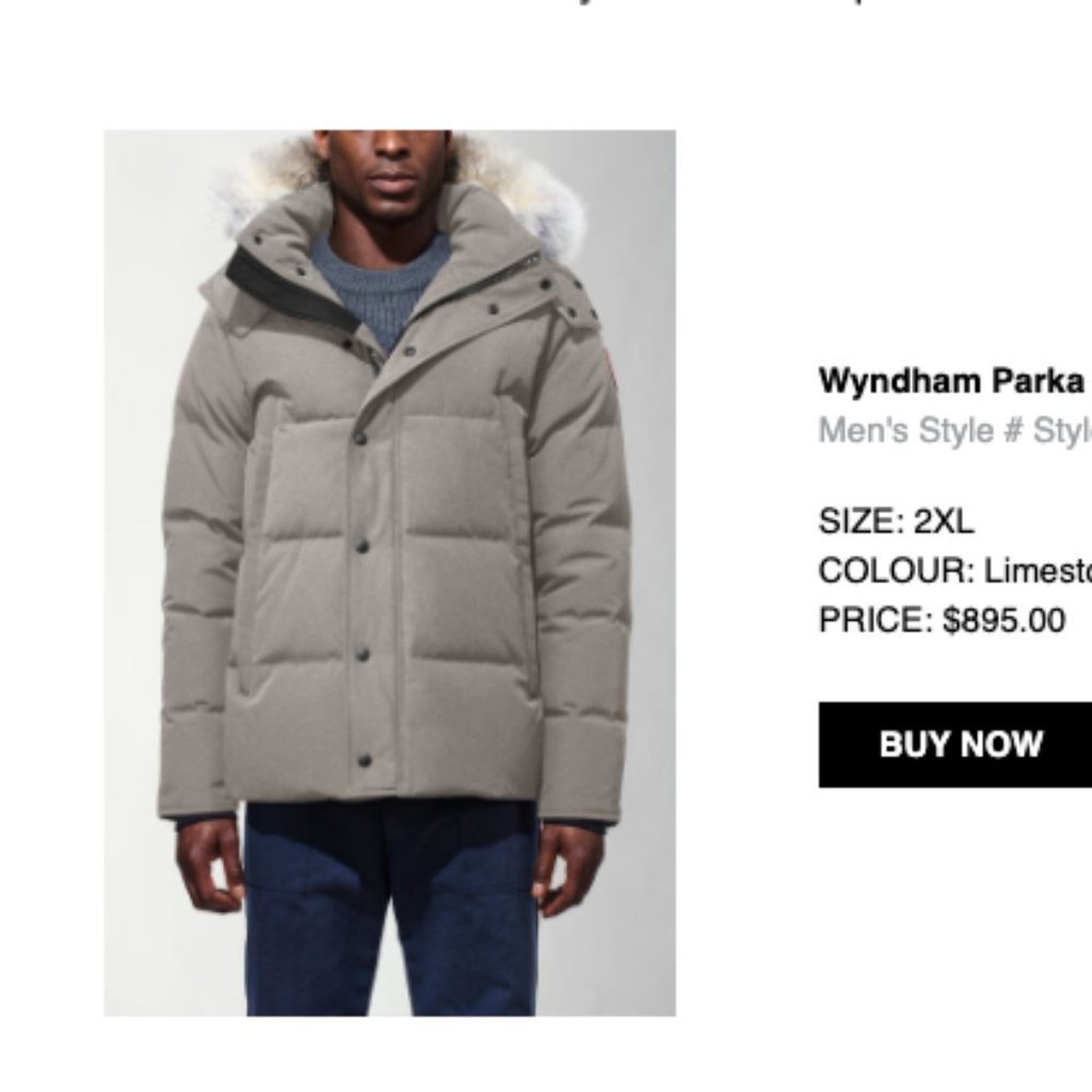 Canada Goose Wyndham Parka Limestone XXL